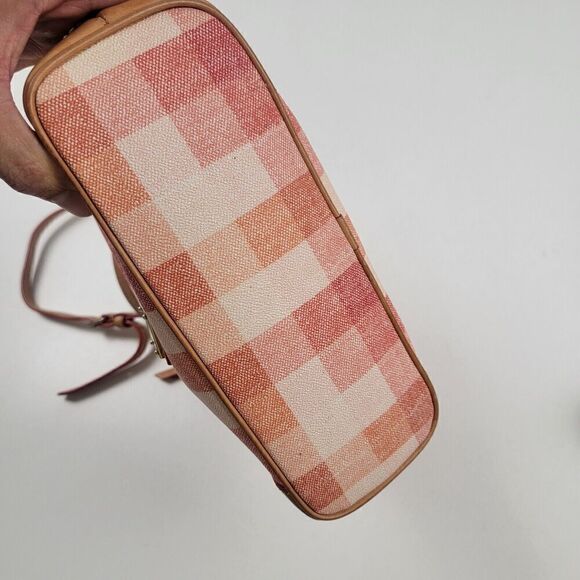 Dooney & Bourke Pink Quad Check Ginger Crossbody Bag Purse Saffiano Tote - Picture 9 of 16